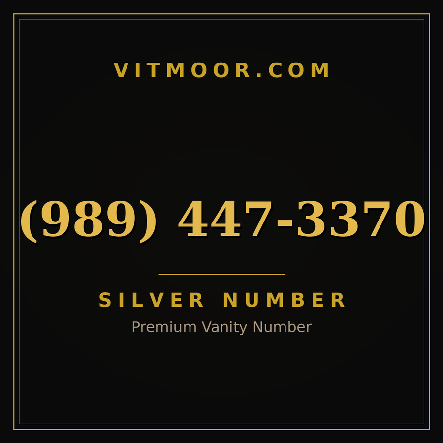 VITMOOR Silver premium number (989) 447-3370