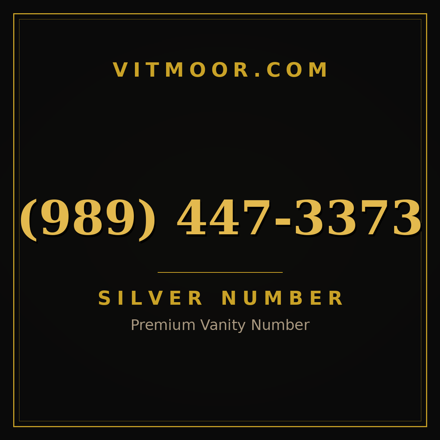 VITMOOR Silver premium number (989) 447-3373