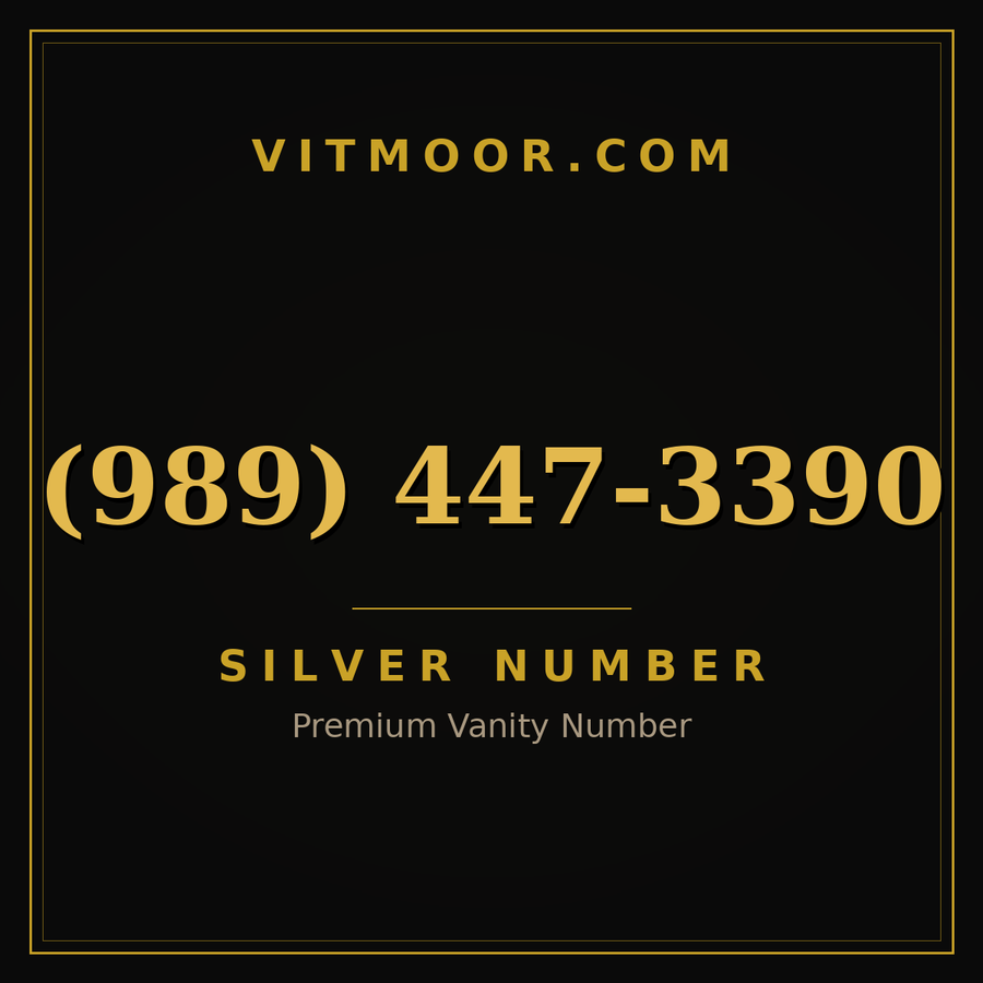 VITMOOR Silver premium number (989) 447-3390