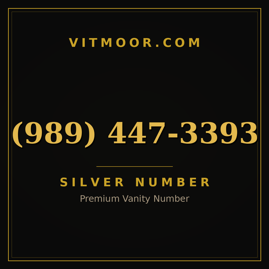 VITMOOR Silver premium number (989) 447-3393