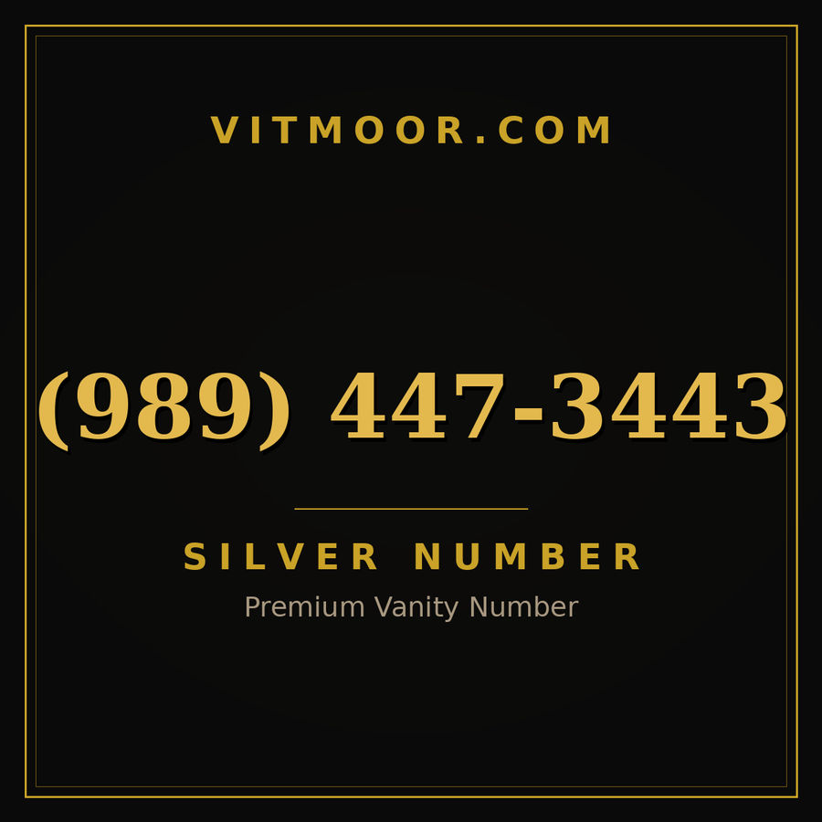 VITMOOR Silver premium number (989) 447-3443
