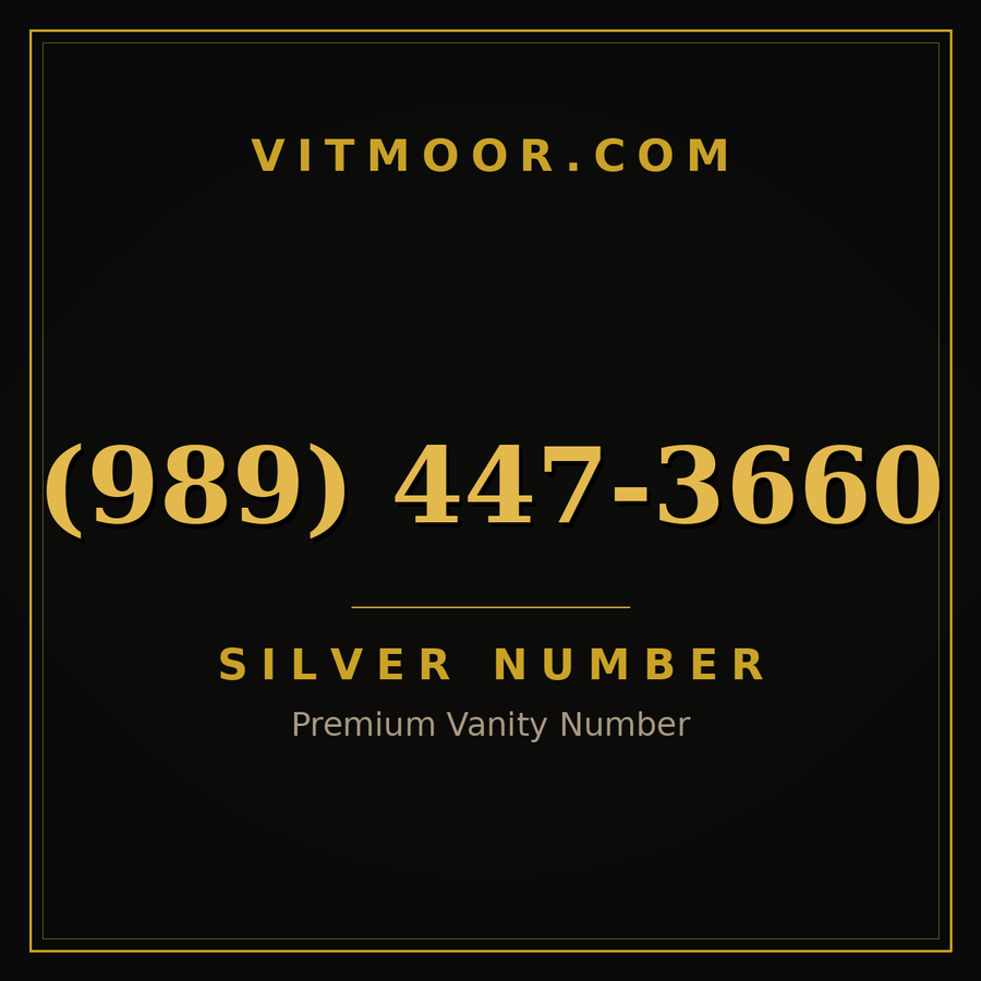 VITMOOR Silver premium number (989) 447-3660