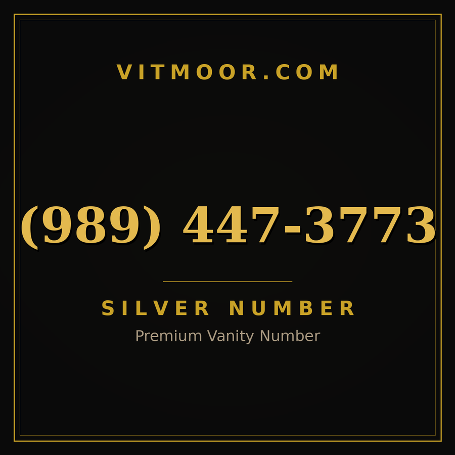 VITMOOR Silver premium number (989) 447-3773