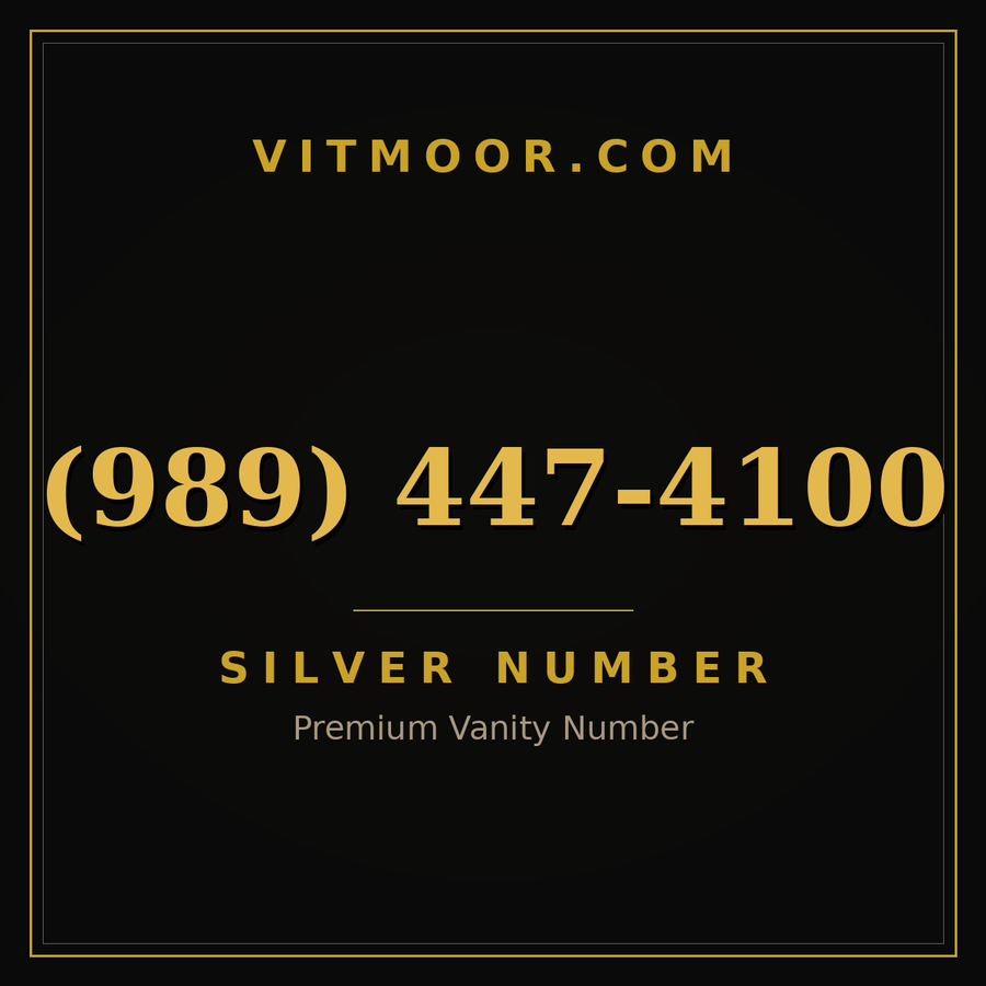 VITMOOR Silver premium number (989) 447-4100