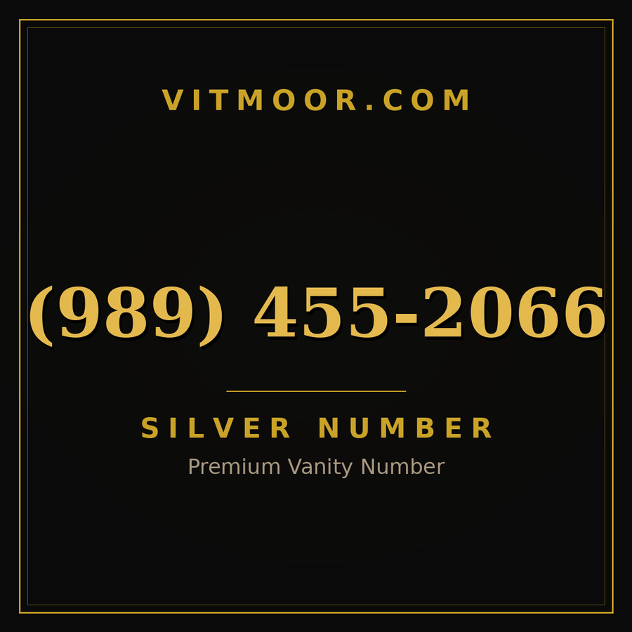 VITMOOR Silver premium number (989) 455-2066