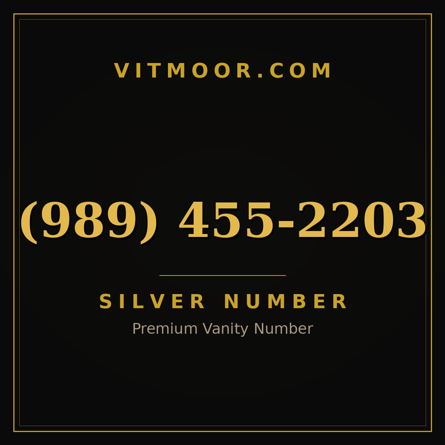 VITMOOR Silver premium number (989) 455-2203