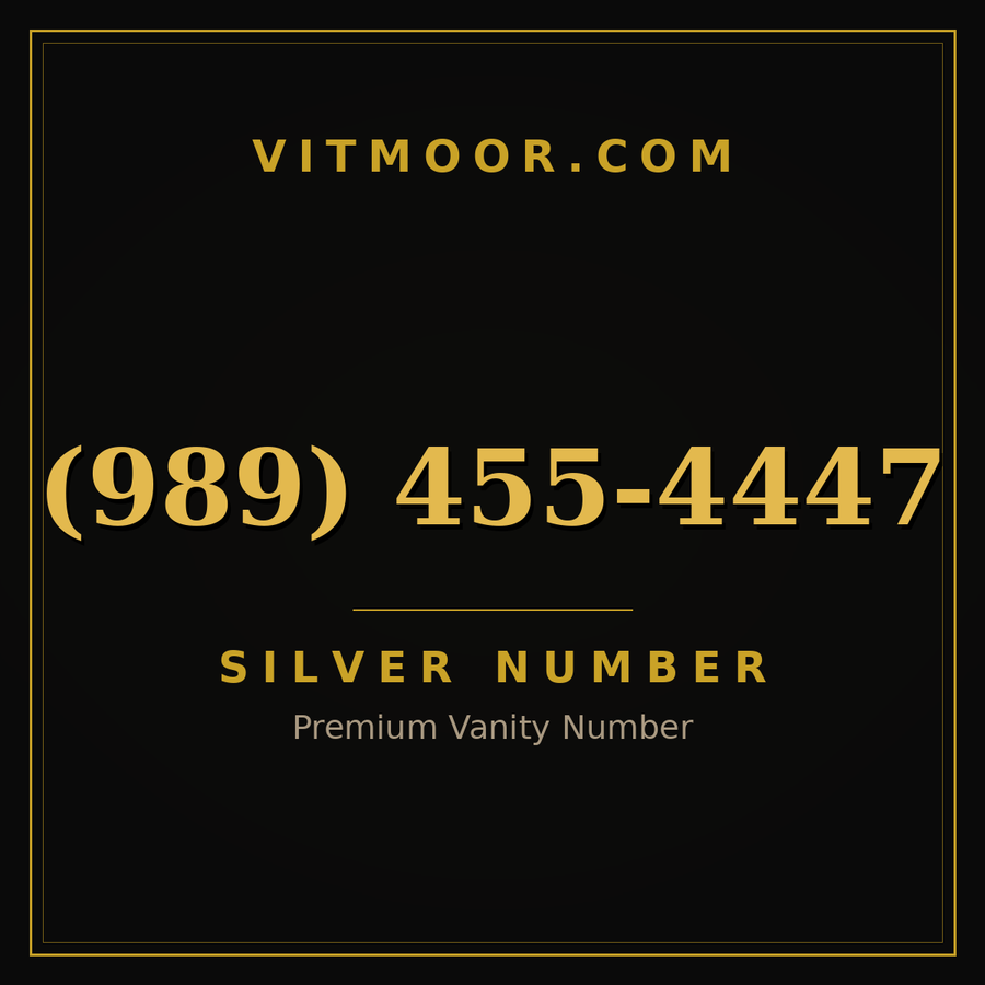 VITMOOR Silver premium number (989) 455-4447