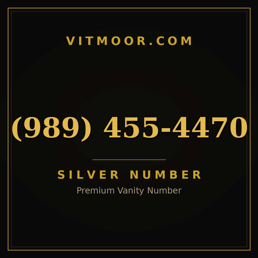 VITMOOR Silver premium number (989) 455-4470