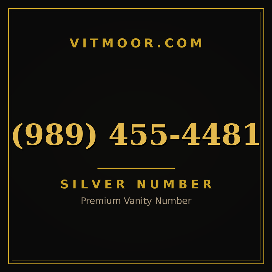 VITMOOR Silver premium number (989) 455-4481