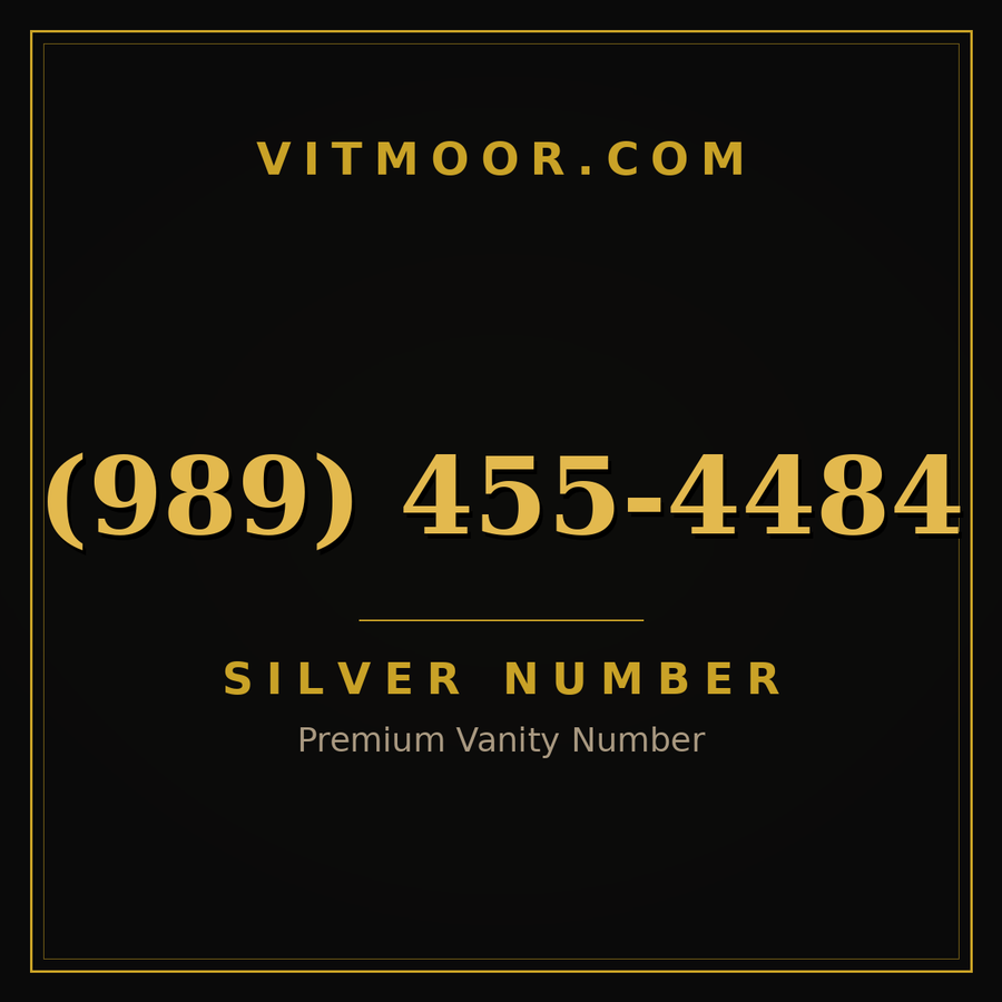 VITMOOR Silver premium number (989) 455-4484