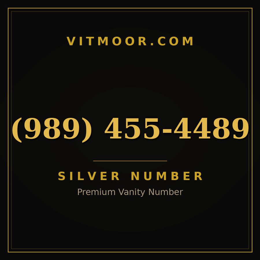 VITMOOR Silver premium number (989) 455-4489
