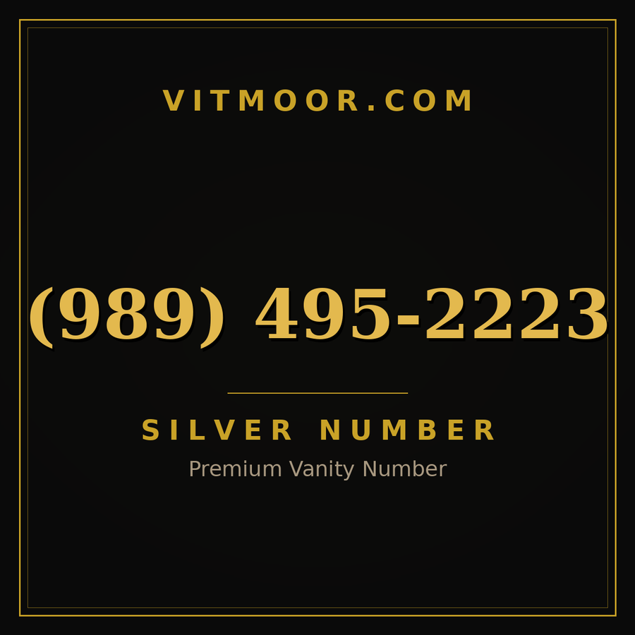 VITMOOR Silver premium number (989) 495-2223