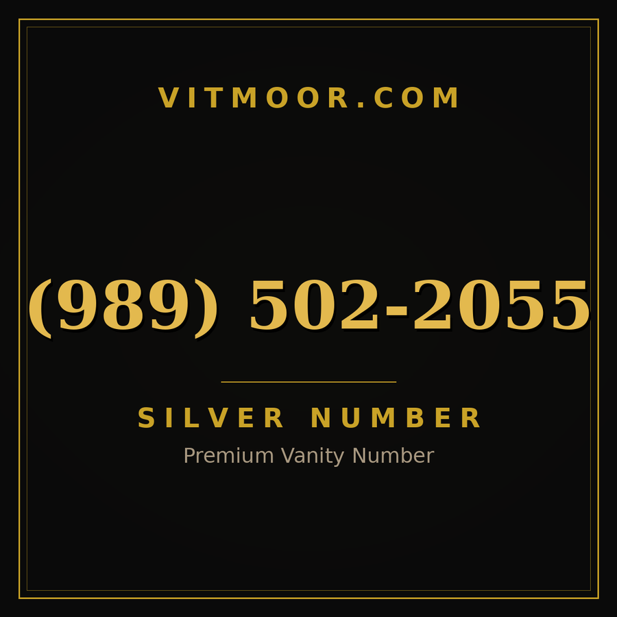VITMOOR Silver premium number (989) 502-2055
