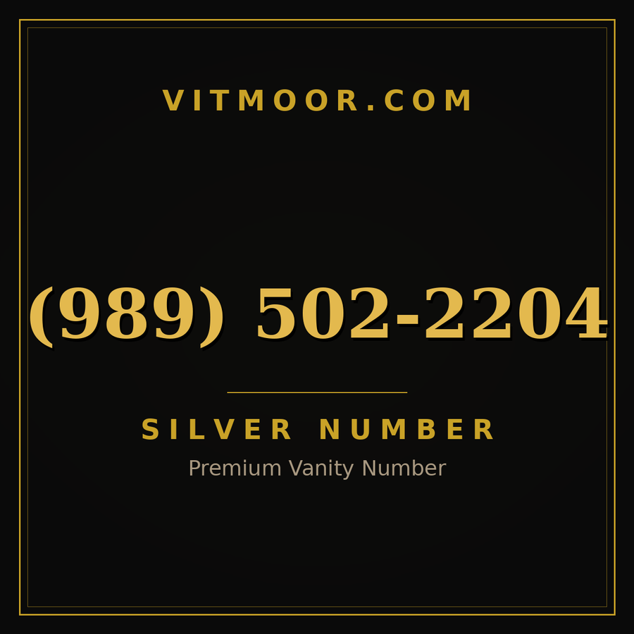 VITMOOR Silver premium number (989) 502-2204