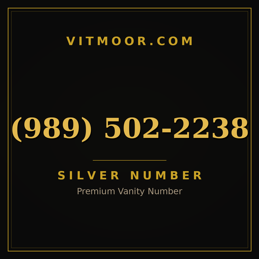 VITMOOR Silver premium number (989) 502-2238