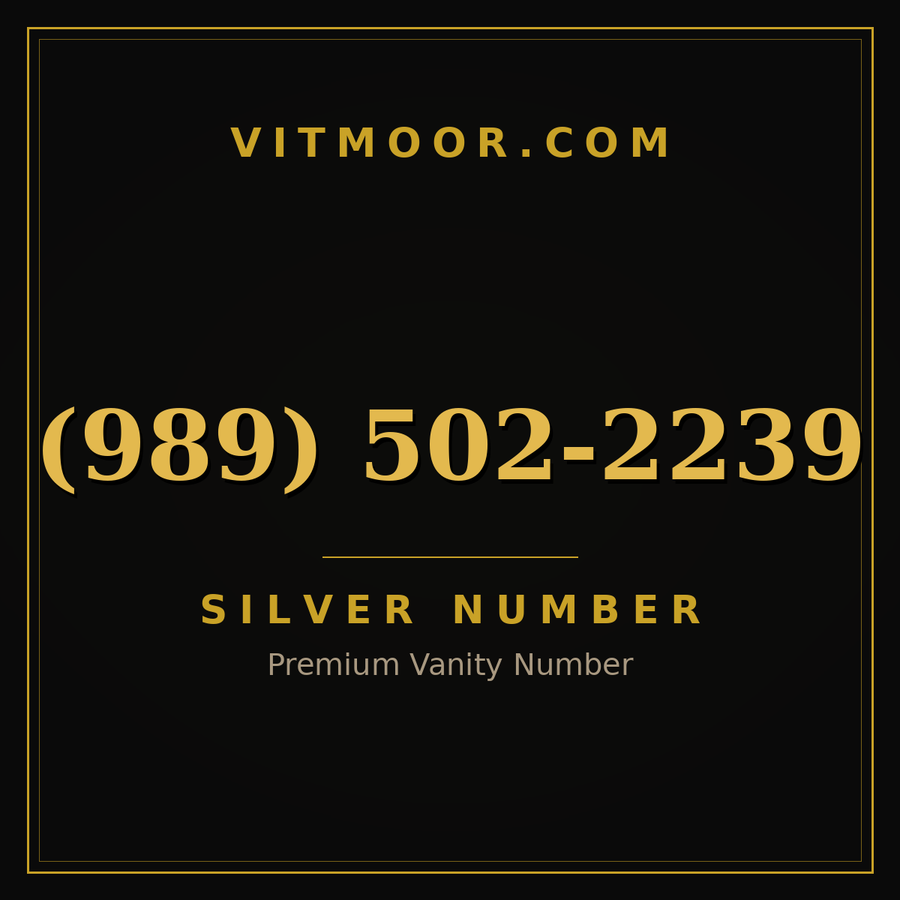VITMOOR Silver premium number (989) 502-2239