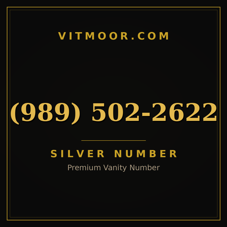 VITMOOR Silver premium number (989) 502-2622