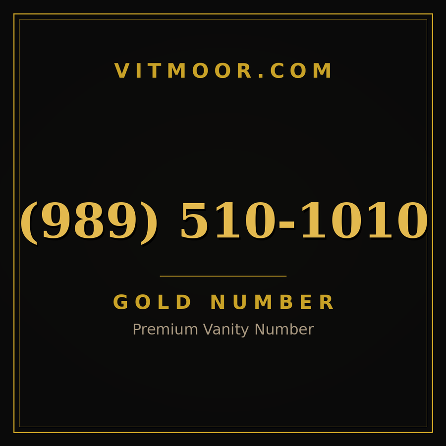 VITMOOR Gold premium number (989) 510-1010