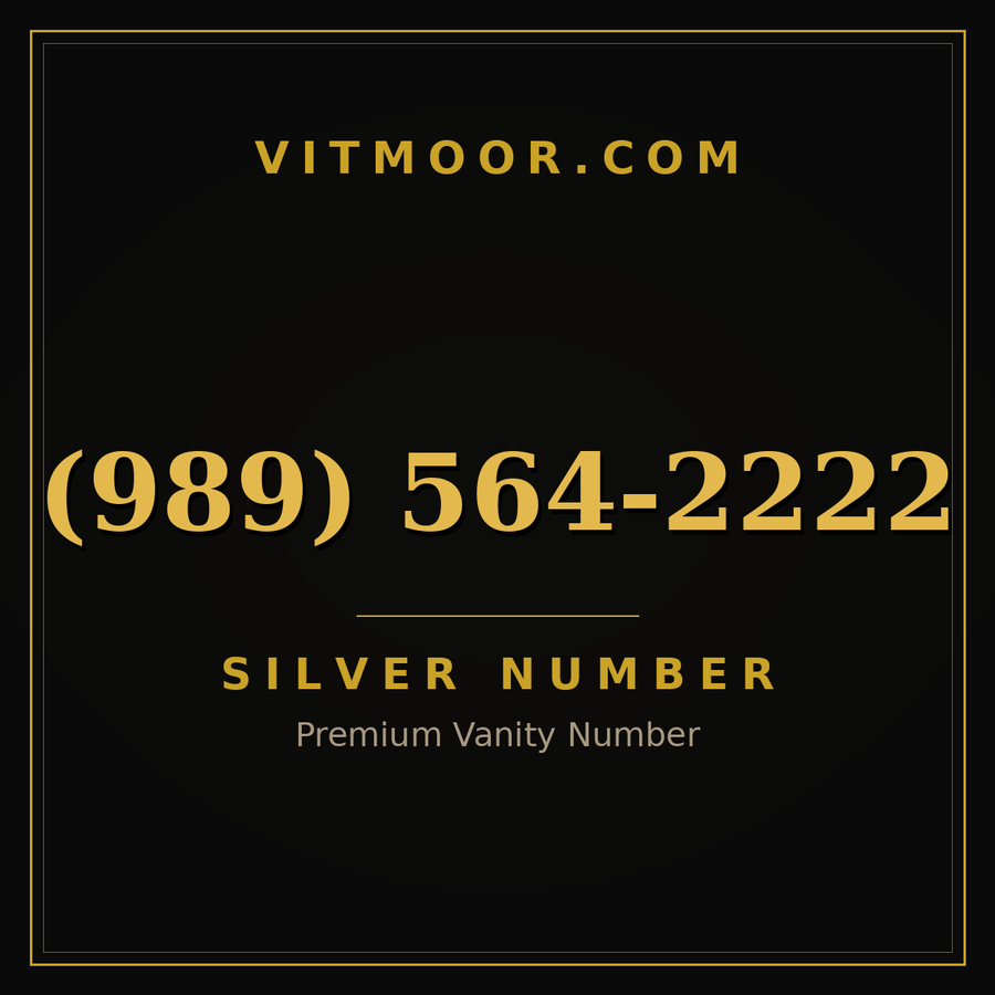 VITMOOR Silver premium number (989) 564-2222