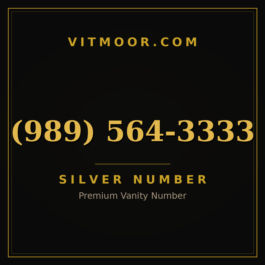 VITMOOR Silver premium number (989) 564-3333