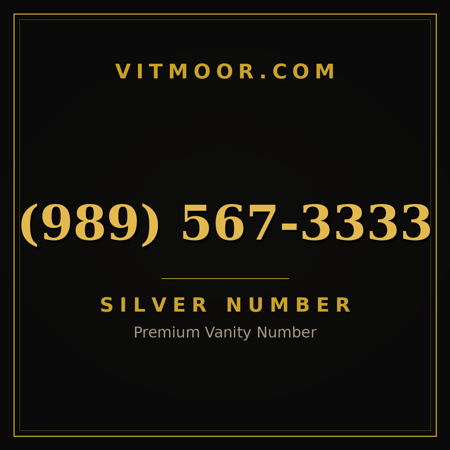 VITMOOR Silver premium number (989) 567-3333
