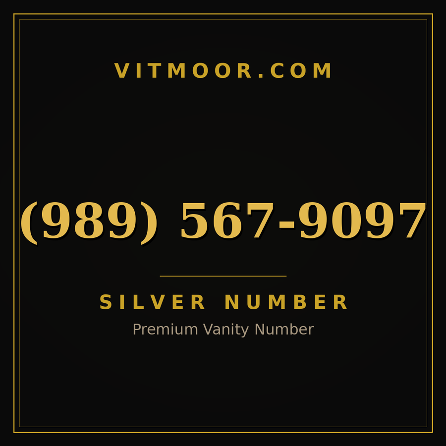 VITMOOR Silver premium number (989) 567-9097