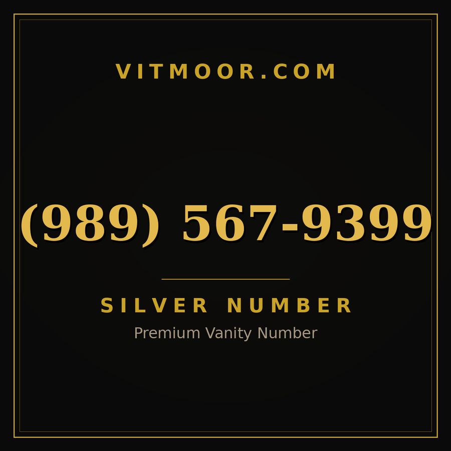 VITMOOR Silver premium number (989) 567-9399