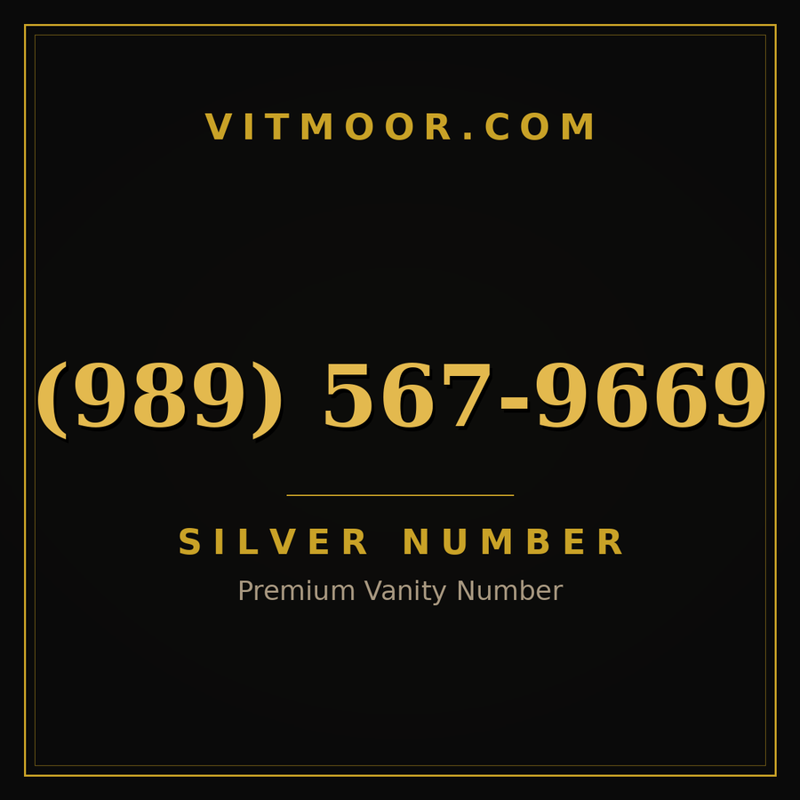 VITMOOR Silver premium number (989) 567-9669