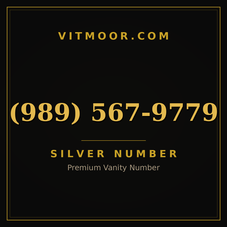 VITMOOR Silver premium number (989) 567-9779