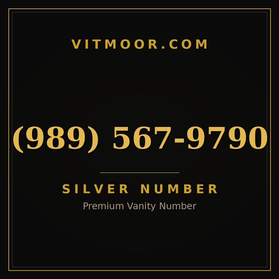 VITMOOR Silver premium number (989) 567-9790