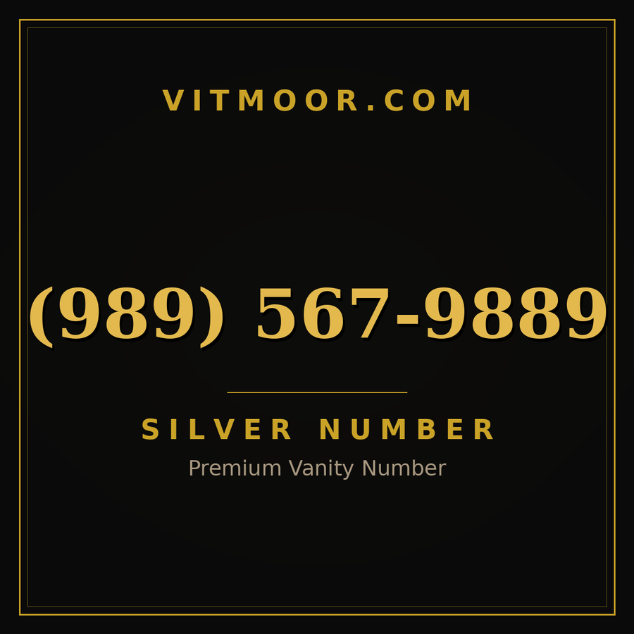 VITMOOR Silver premium number (989) 567-9889