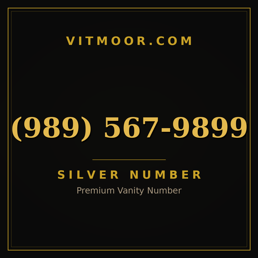 VITMOOR Silver premium number (989) 567-9899