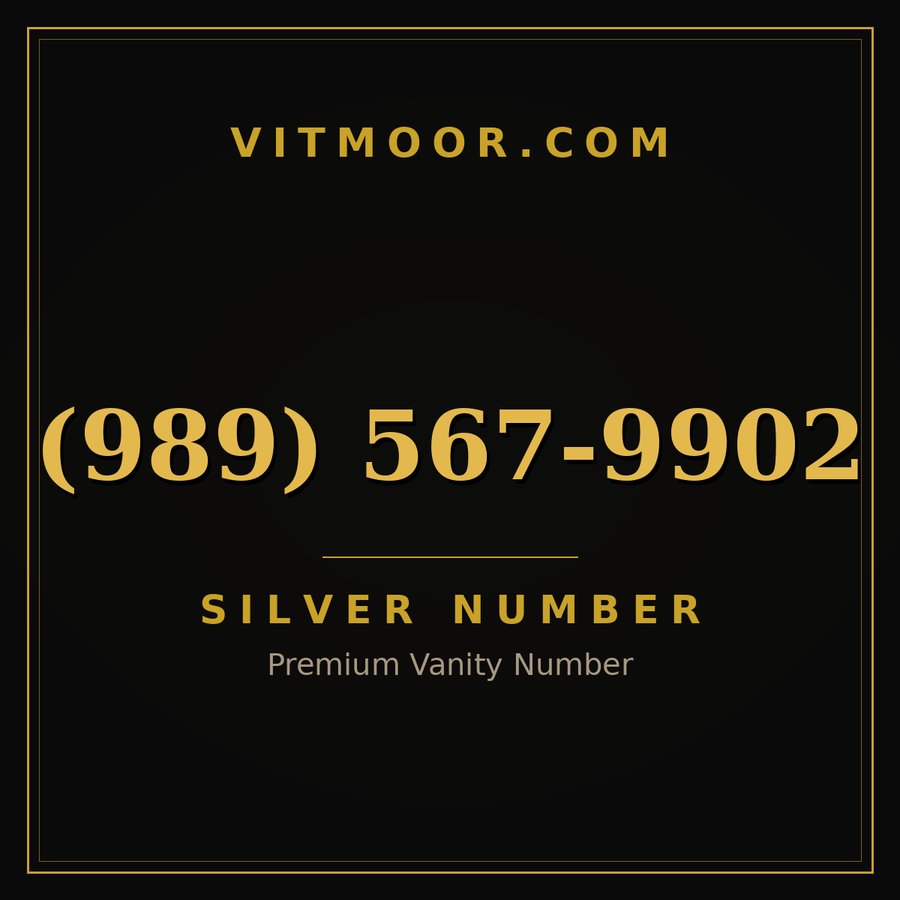 VITMOOR Silver premium number (989) 567-9902