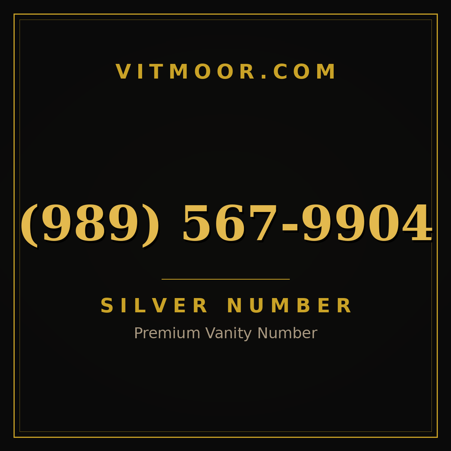 VITMOOR Silver premium number (989) 567-9904