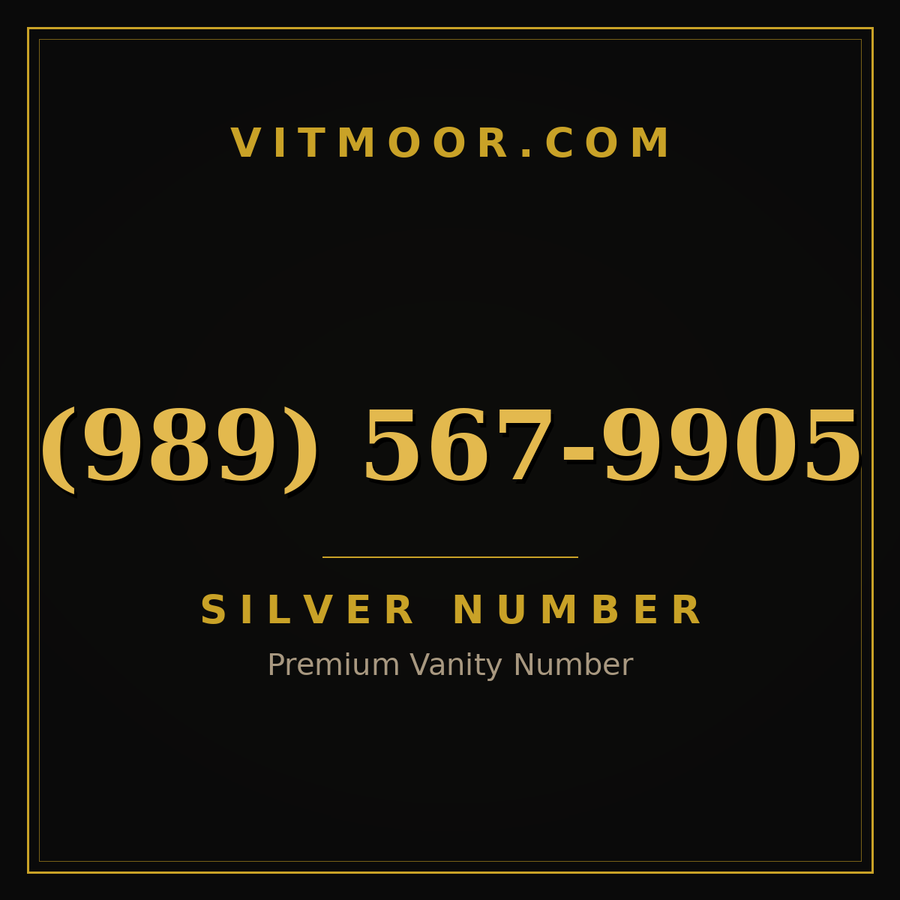 VITMOOR Silver premium number (989) 567-9905