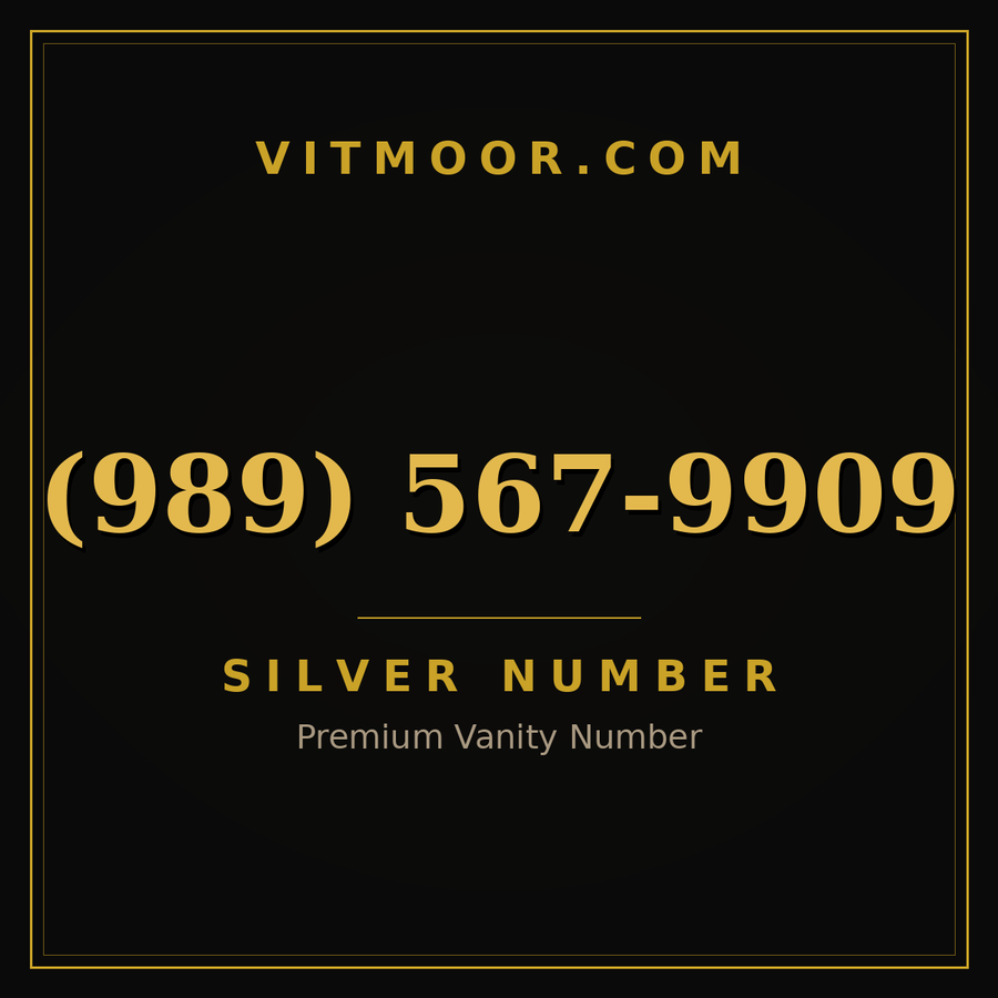 VITMOOR Silver premium number (989) 567-9909