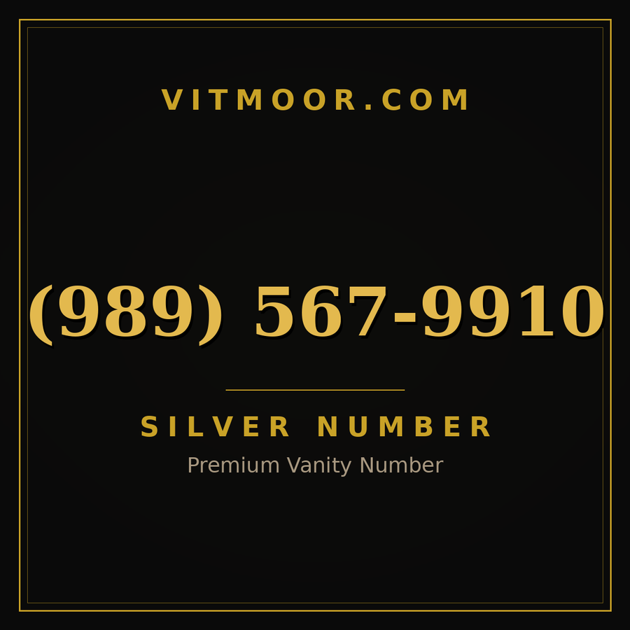 VITMOOR Silver premium number (989) 567-9910