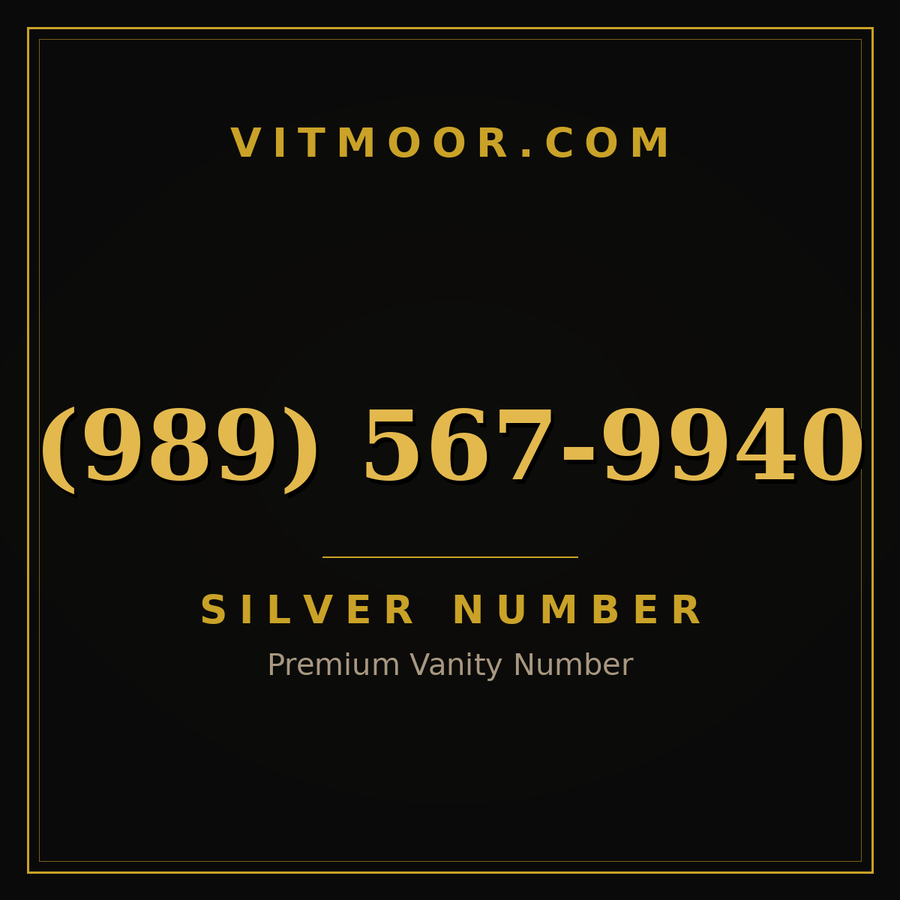VITMOOR Silver premium number (989) 567-9940