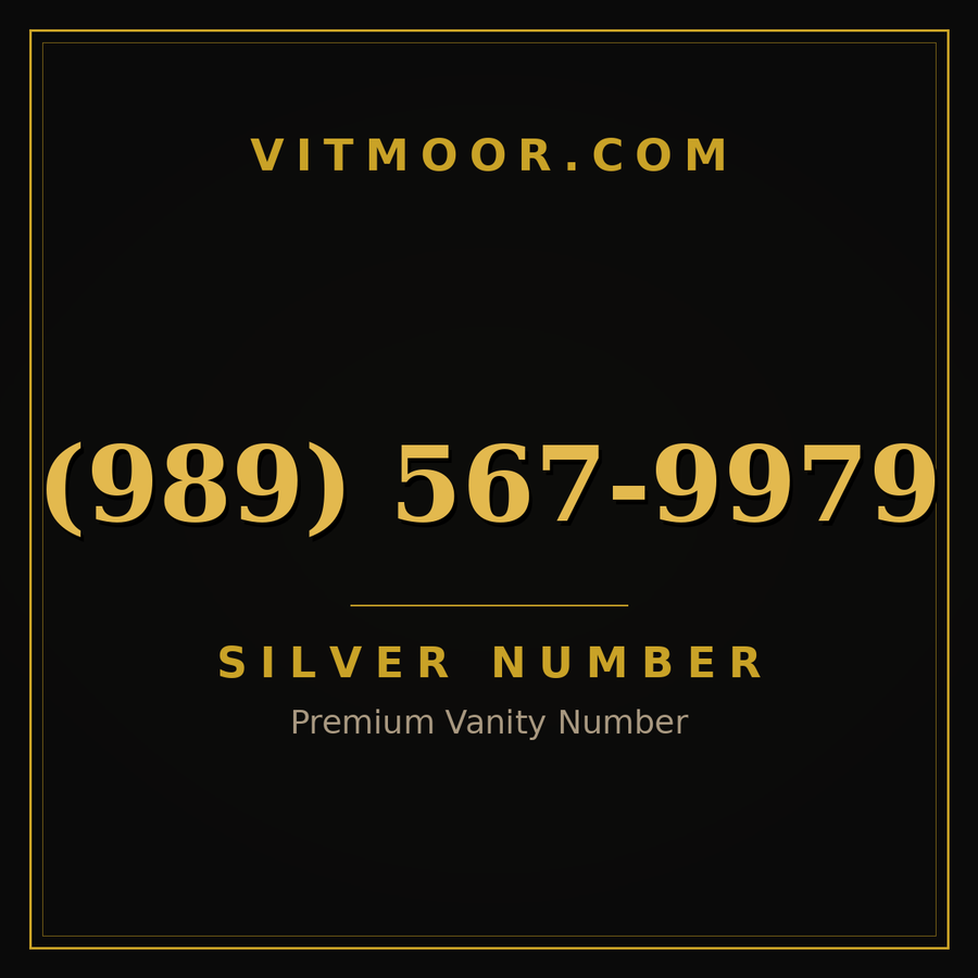VITMOOR Silver premium number (989) 567-9979