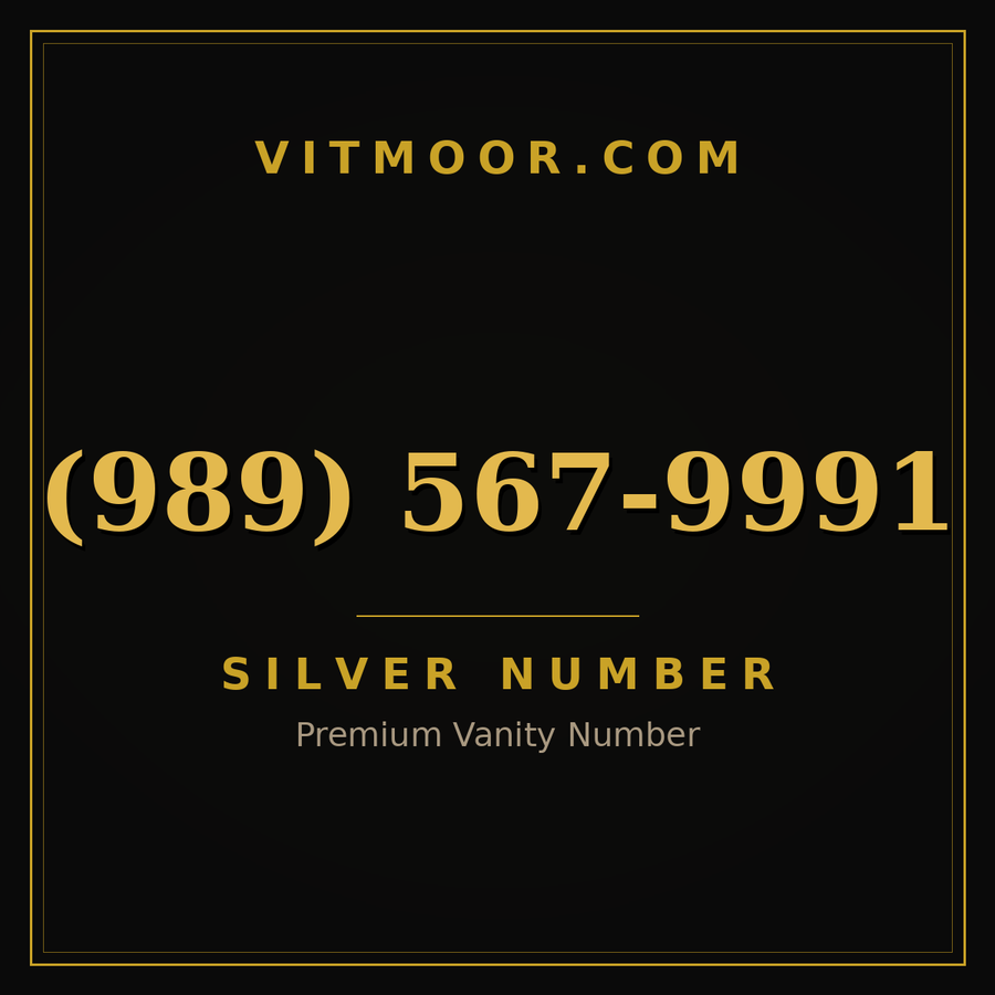 VITMOOR Silver premium number (989) 567-9991