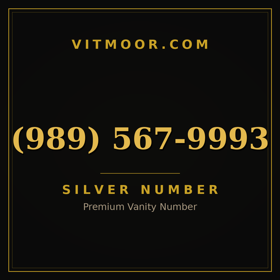 VITMOOR Silver premium number (989) 567-9993