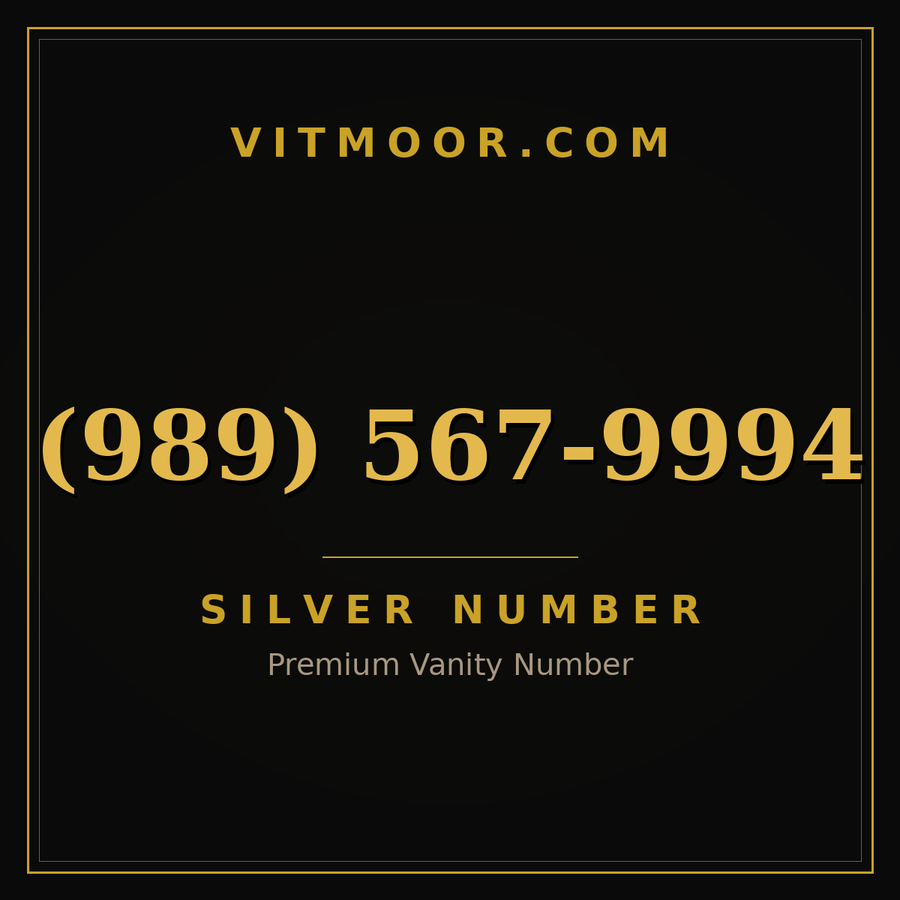 VITMOOR Silver premium number (989) 567-9994