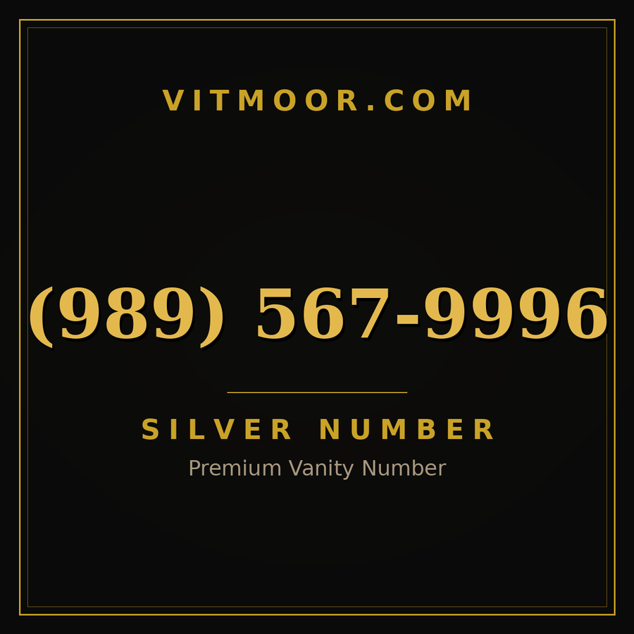 VITMOOR Silver premium number (989) 567-9996