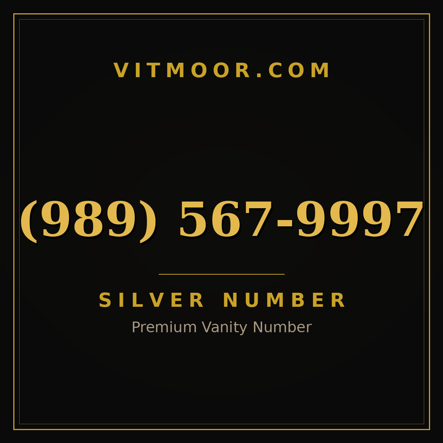 VITMOOR Silver premium number (989) 567-9997