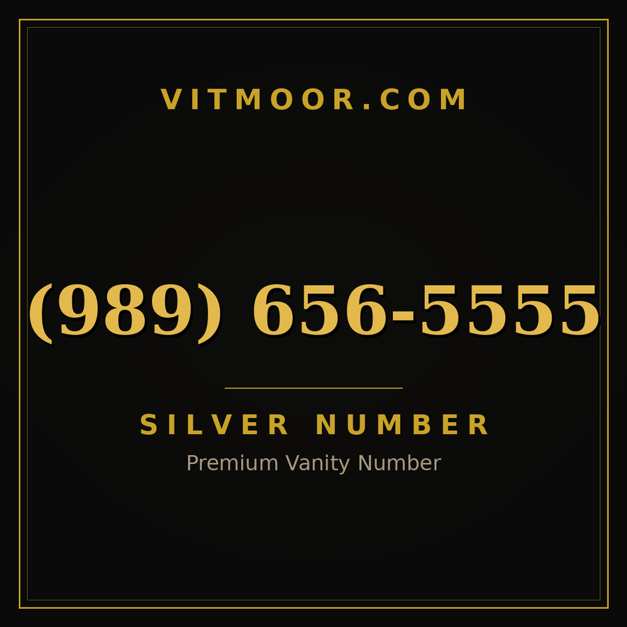 VITMOOR Silver premium number (989) 656-5555