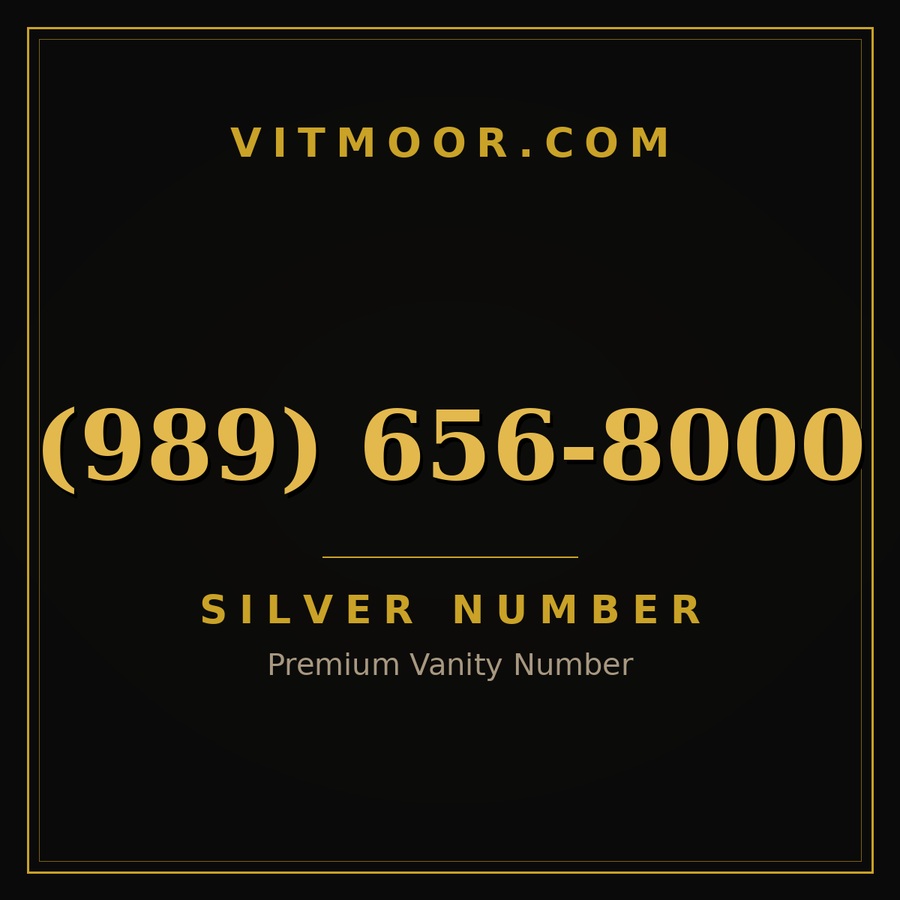 VITMOOR Silver premium number (989) 656-8000