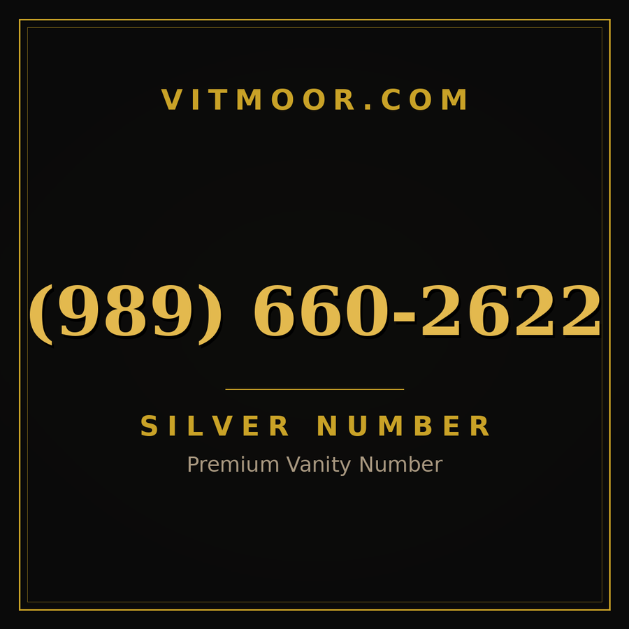 VITMOOR Silver premium number (989) 660-2622