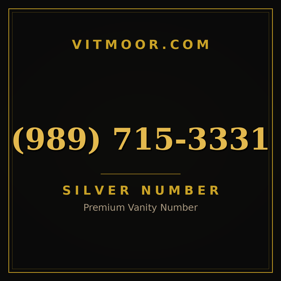VITMOOR Silver premium number (989) 715-3331