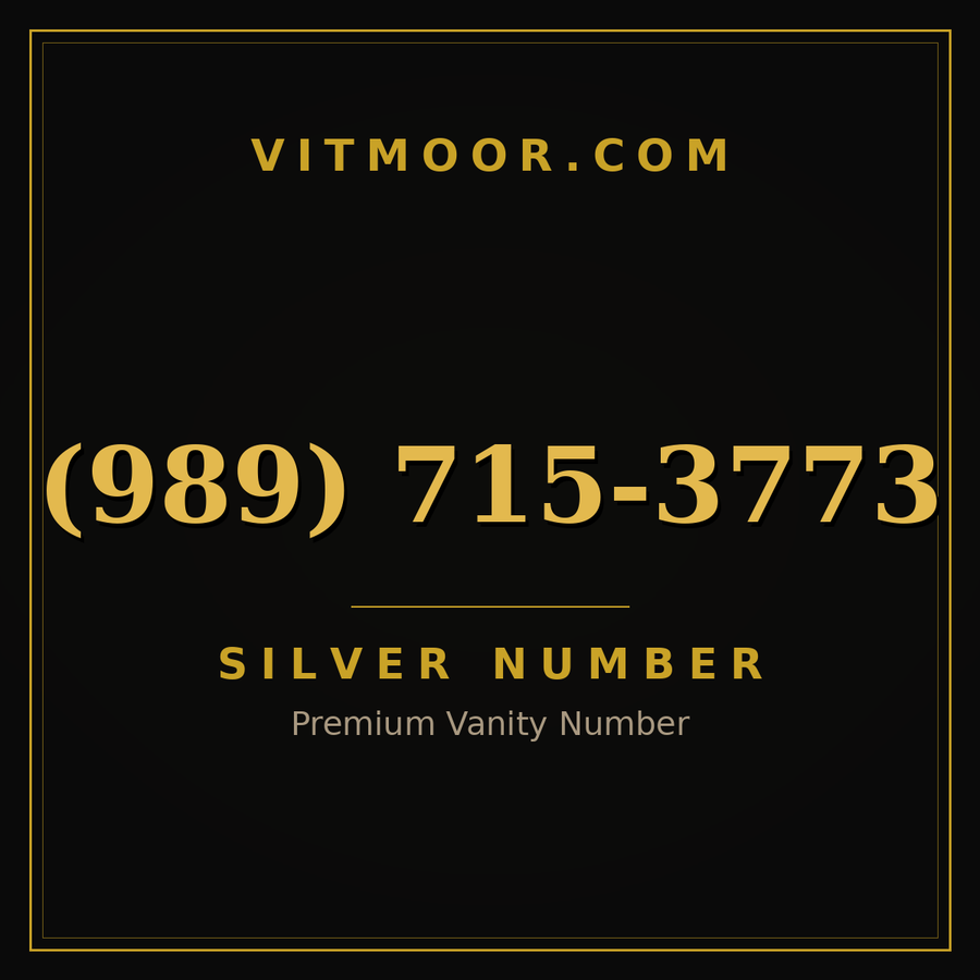 VITMOOR Silver premium number (989) 715-3773