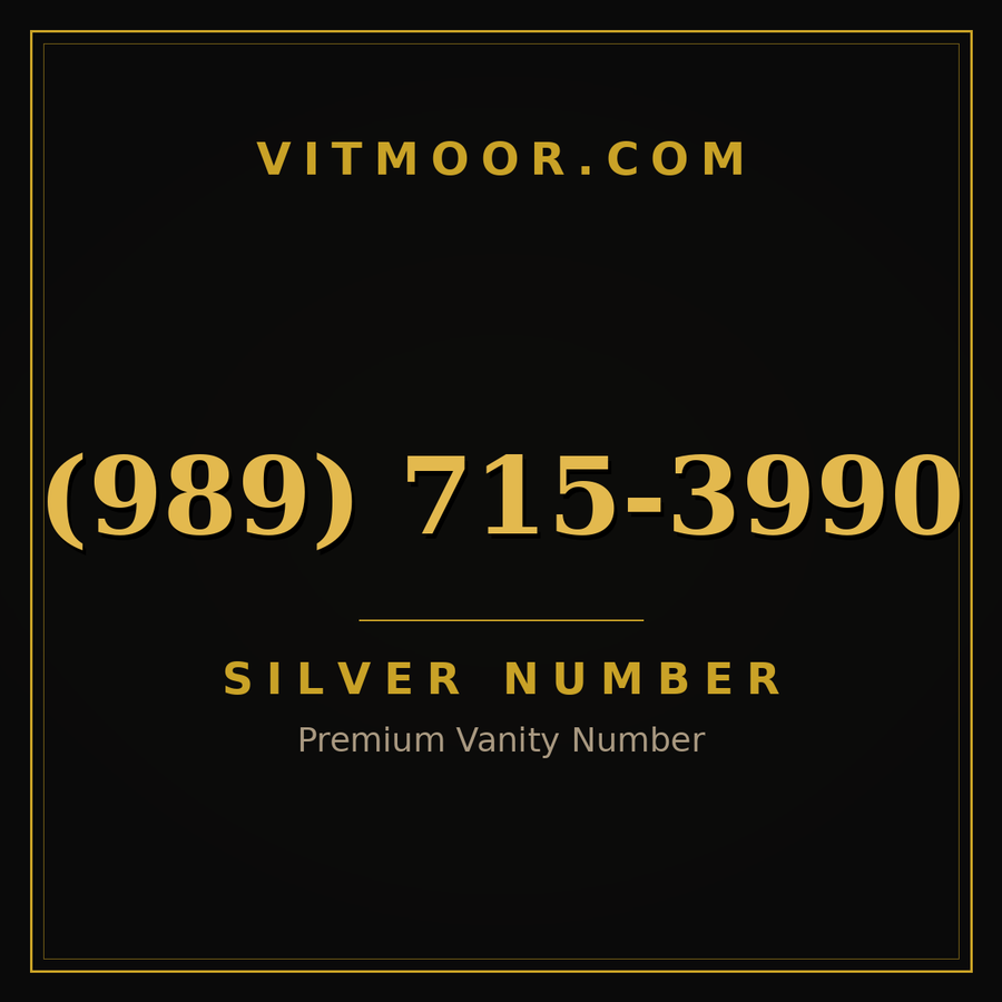 VITMOOR Silver premium number (989) 715-3990
